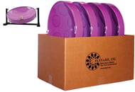 Jumbie Jam 4 Pack, Steel Drum Pans with Table Top Stand - F Major Purple